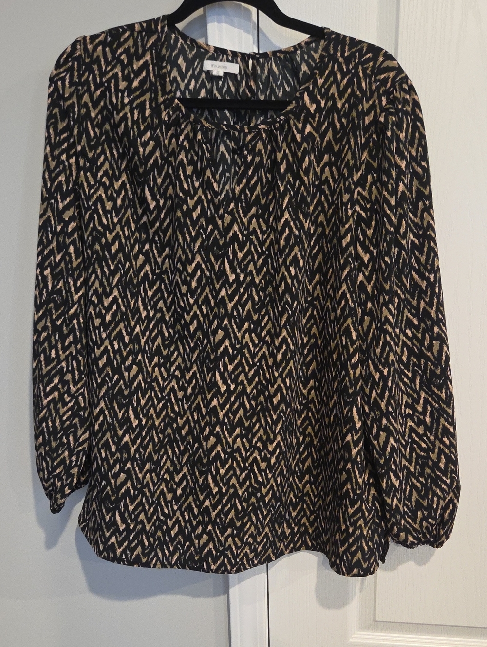 Maurices Woven Printed Balloon-Sleeve Blouse